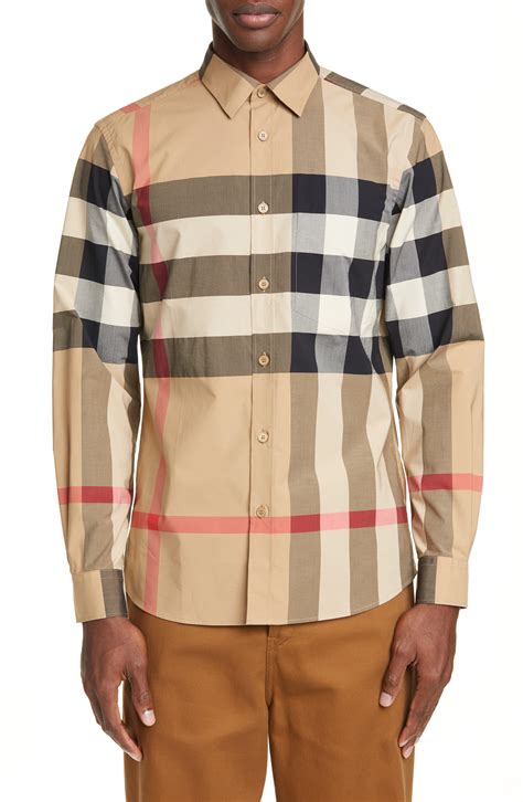 plaid burberry button up shirt|Burberry men's shirts outlet.